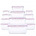 GlasLife 4x Caserole din sticla cu capace 
