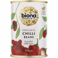 Fasole rosie organica in sos Chilli 395gr